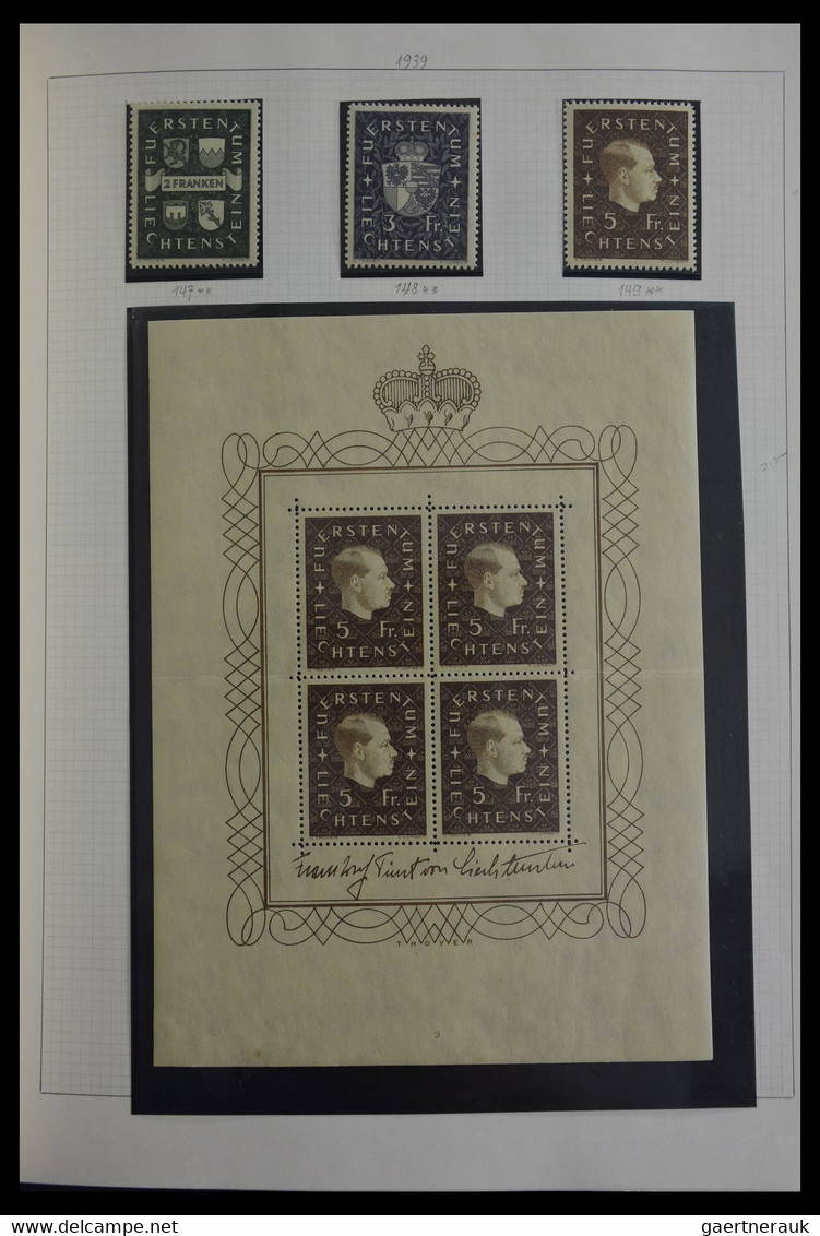 Liechtenstein: 1912-1967. Very well filled, MNH, mint hinged and used, partly double collection Liec