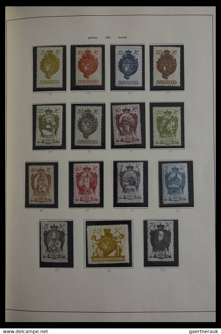 Liechtenstein: 1912-1967. Very well filled, MNH, mint hinged and used, partly double collection Liec