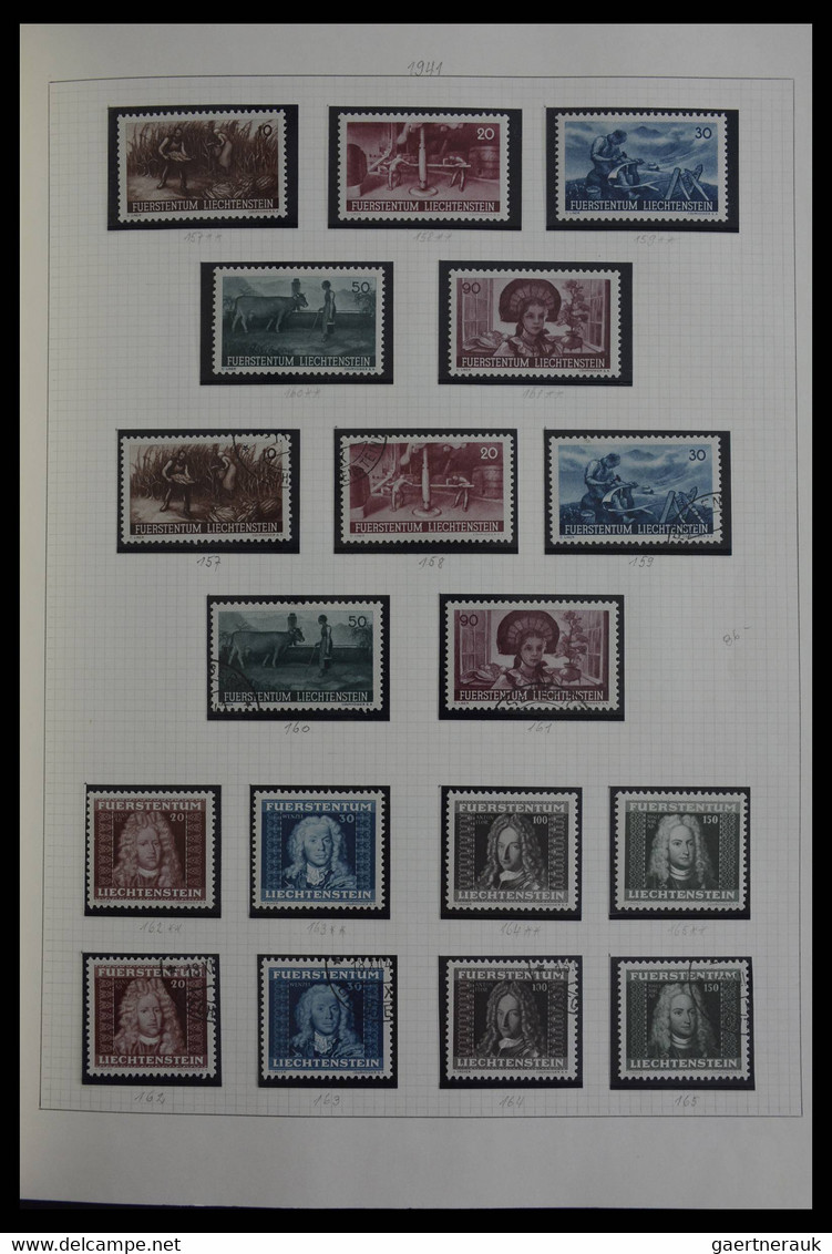 Liechtenstein: 1912-1967. Very well filled, MNH, mint hinged and used, partly double collection Liec