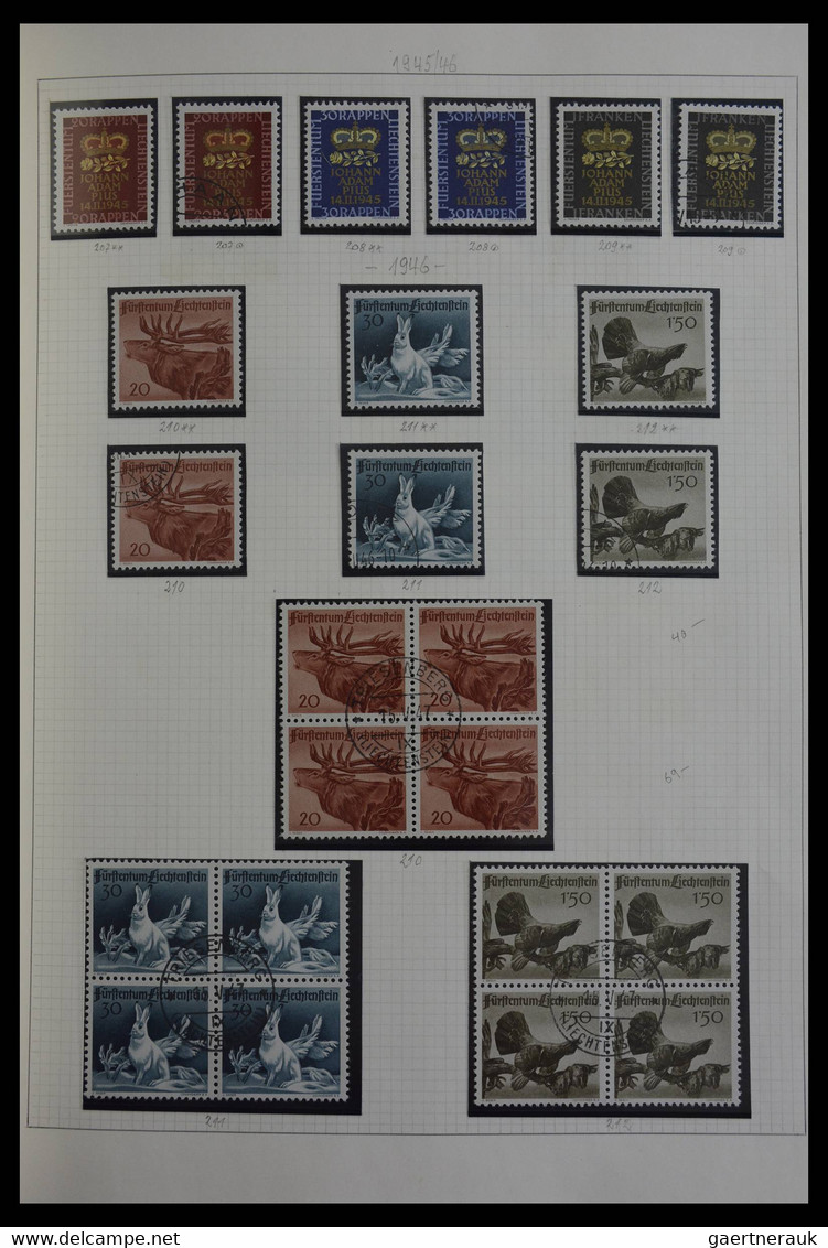 Liechtenstein: 1912-1967. Very well filled, MNH, mint hinged and used, partly double collection Liec