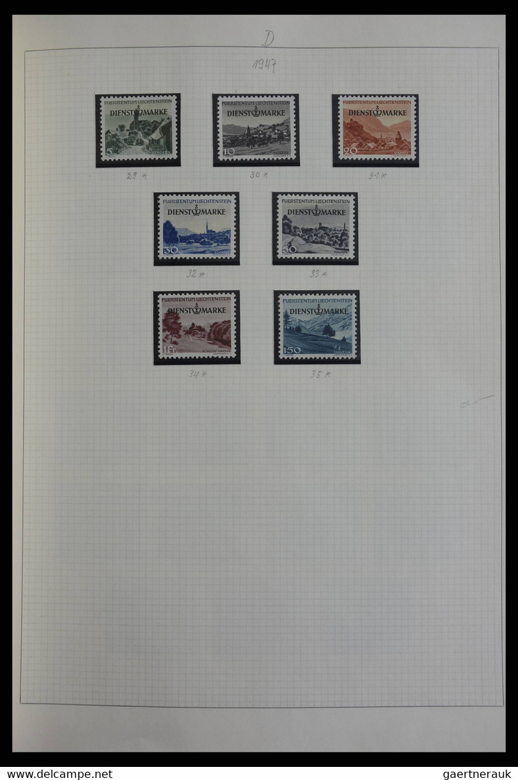 Liechtenstein: 1912-1967. Very well filled, MNH, mint hinged and used, partly double collection Liec