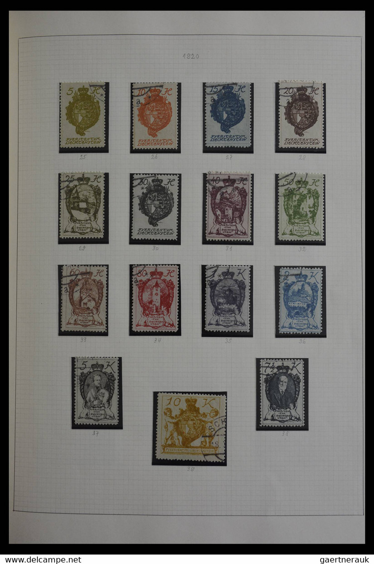 Liechtenstein: 1912-1967. Very well filled, MNH, mint hinged and used, partly double collection Liec