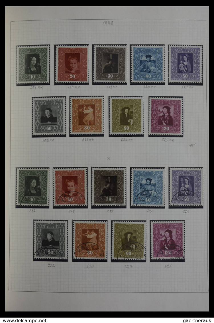 Liechtenstein: 1912-1967. Very well filled, MNH, mint hinged and used, partly double collection Liec