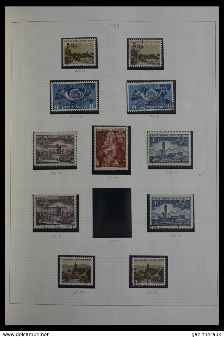 Liechtenstein: 1912-1967. Very well filled, MNH, mint hinged and used, partly double collection Liec