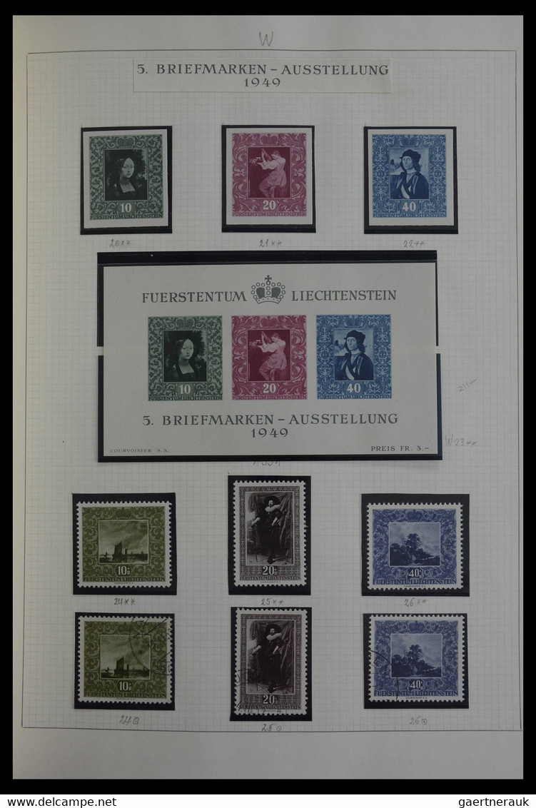 Liechtenstein: 1912-1967. Very well filled, MNH, mint hinged and used, partly double collection Liec