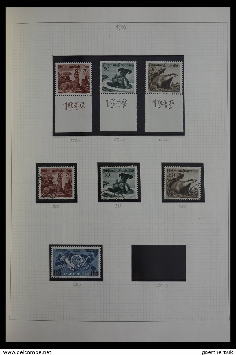 Liechtenstein: 1912-1967. Very well filled, MNH, mint hinged and used, partly double collection Liec