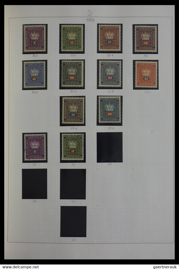 Liechtenstein: 1912-1967. Very well filled, MNH, mint hinged and used, partly double collection Liec