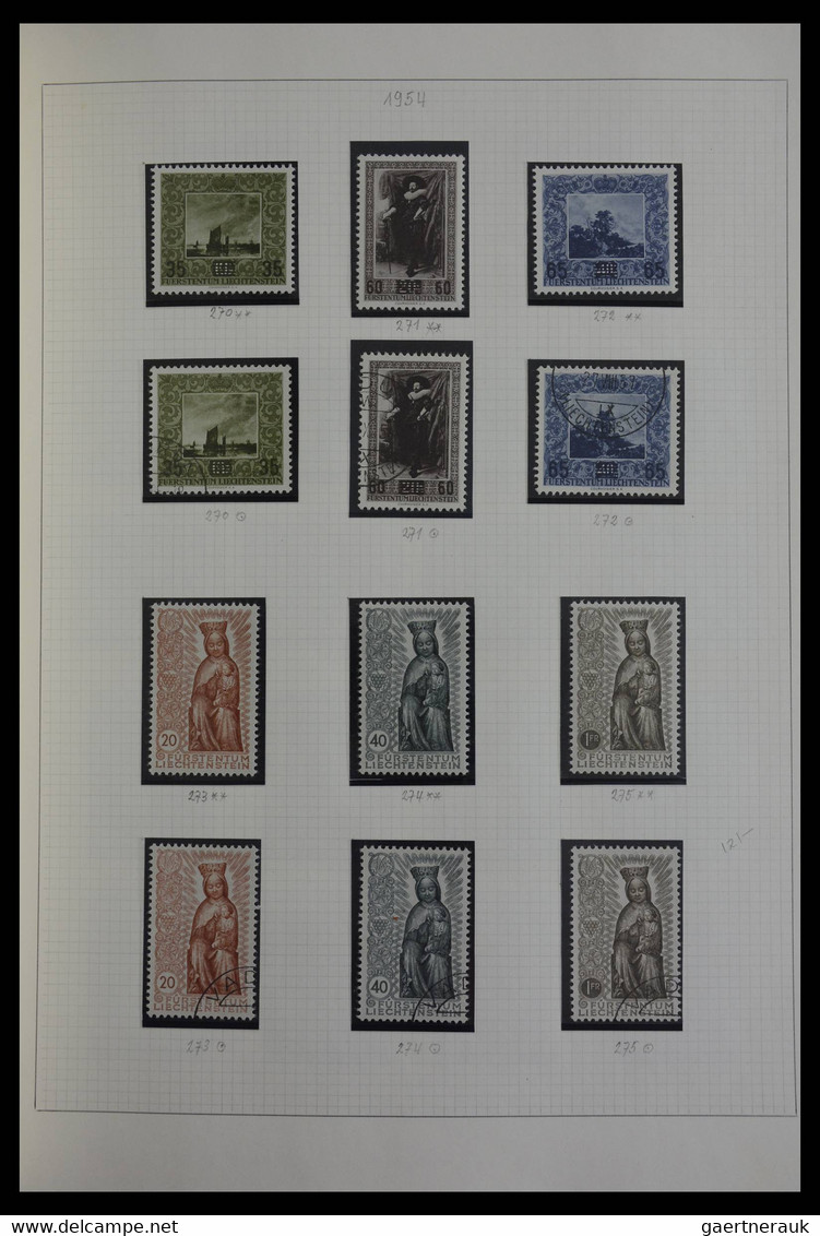 Liechtenstein: 1912-1967. Very well filled, MNH, mint hinged and used, partly double collection Liec