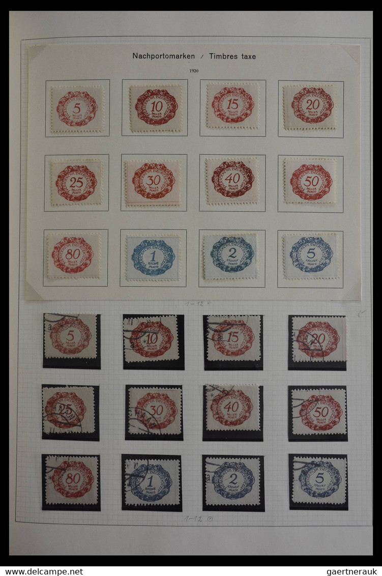 Liechtenstein: 1912-1967. Very well filled, MNH, mint hinged and used, partly double collection Liec