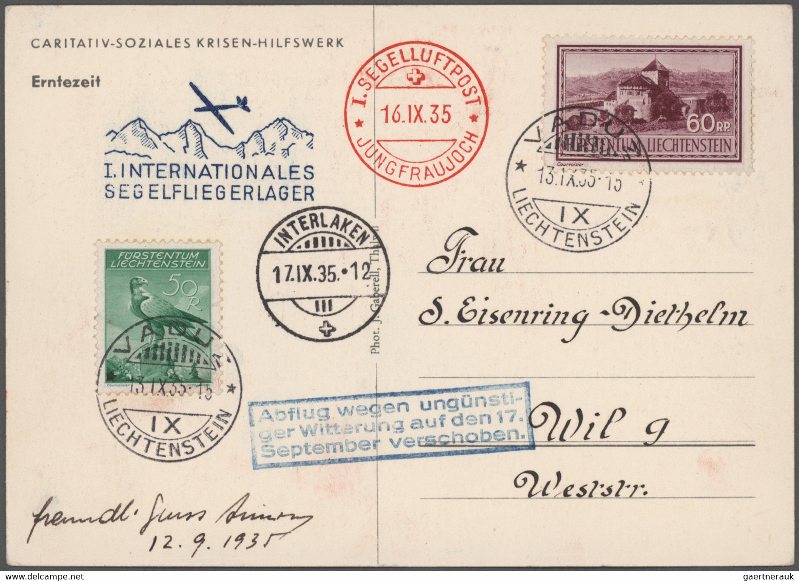 Liechtenstein: 1918/1980, sehr umfangreicher Posten mit Bedarfsbriefen, Sammlerbriefen, Ganzsachen g