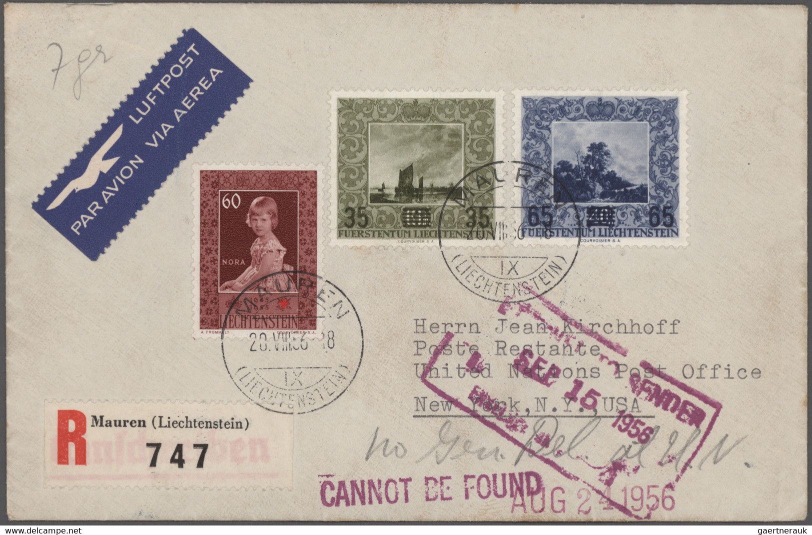 Liechtenstein: 1918/1980, sehr umfangreicher Posten mit Bedarfsbriefen, Sammlerbriefen, Ganzsachen g