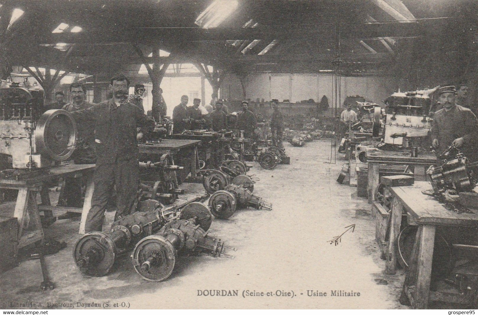 DOURDAN USINE MILITAIRE 1917 RARE EDITIONS LIBRAIRE A.BOUTROUE DOURDAN - Dourdan