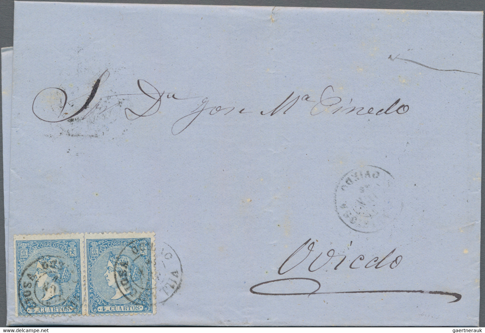 Spanien: 1855-1870: Accumulation Of 800 Covers And Folded Letters, Franked By Stamps Of 8 Different - Andere & Zonder Classificatie