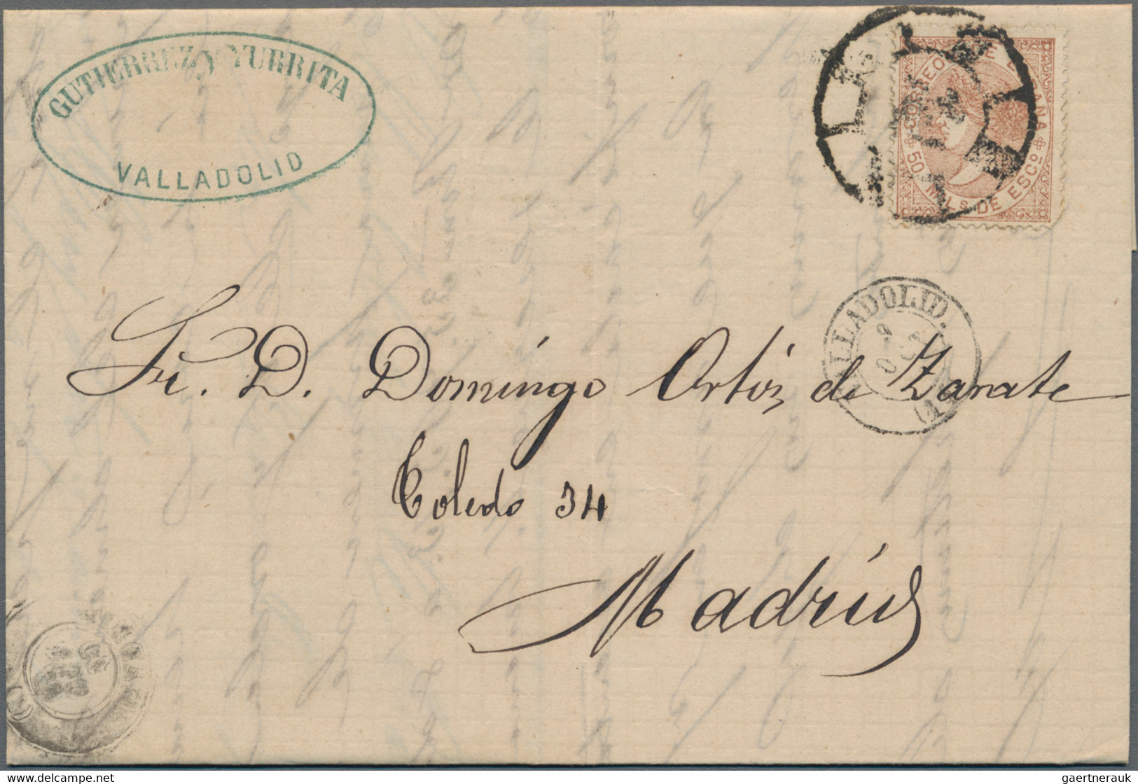 Spanien: 1855-1870: Accumulation Of 800 Covers And Folded Letters, Franked By Stamps Of 8 Different - Andere & Zonder Classificatie