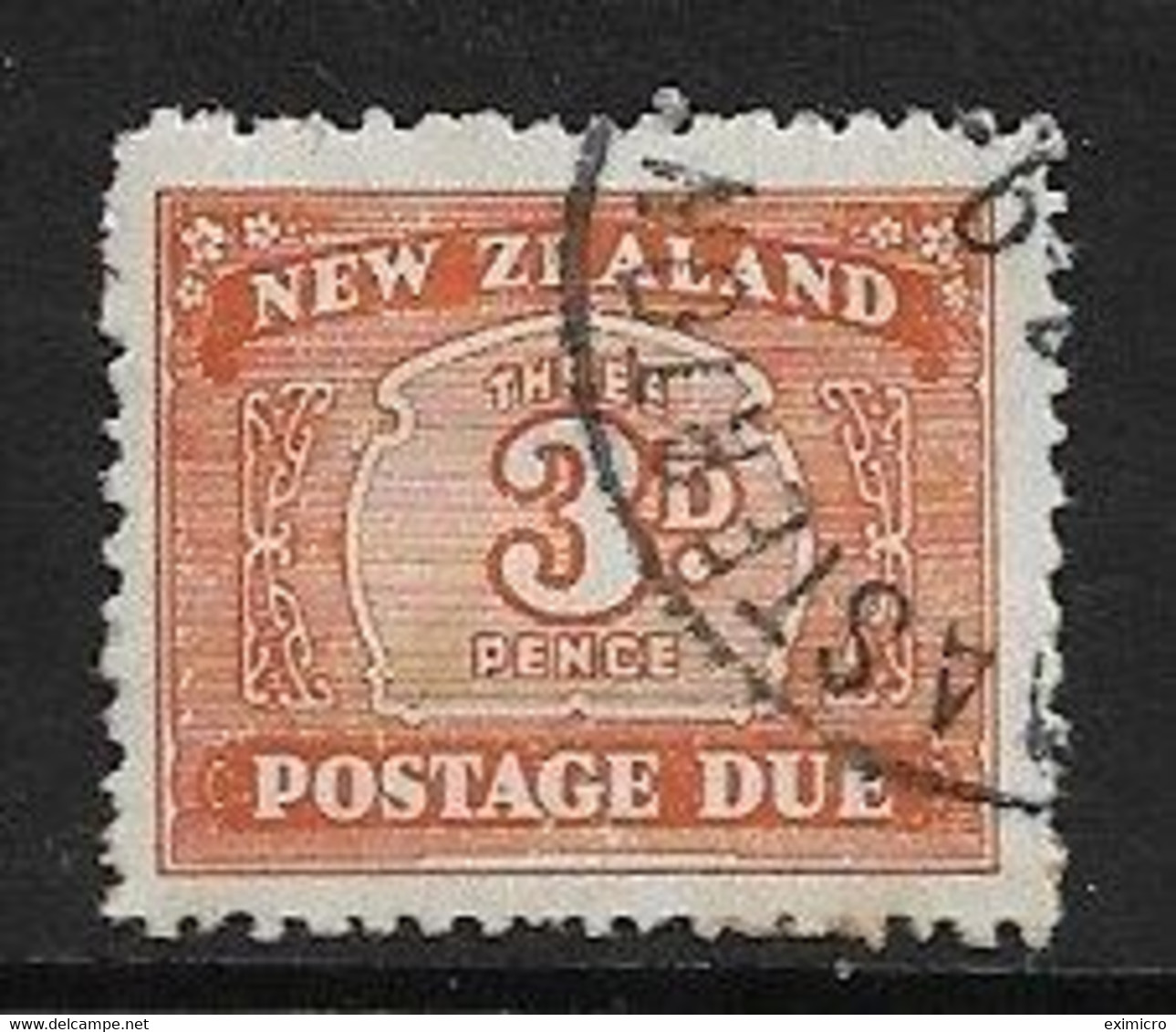 NEW ZEALAND 1943 - 1949 3d POSTAGE DUE FINE USED - WATERMARK UNCHECKED, FINE USED Minimum Cat £17 - Segnatasse