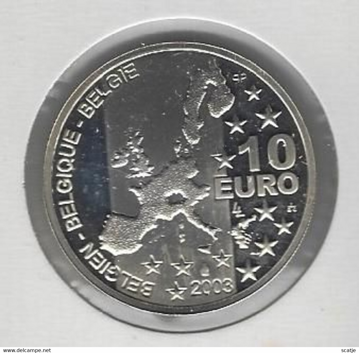 AR ZILVER -  10 EURO.  -  GEORGES SIMENON  -  2003.  18,75 Gr - 17,34 Zuiver Zilver - FDC, BU, Proofs & Presentation Cases