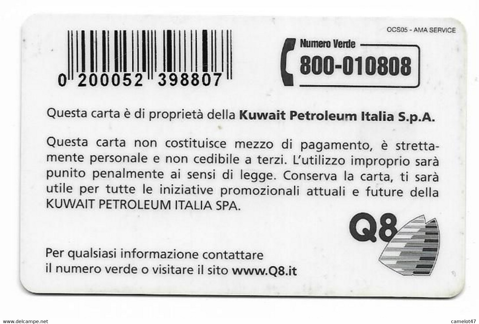 Carte â Puce Q8, Kuwait Petroleum Italia, # Varios-277 - Oil