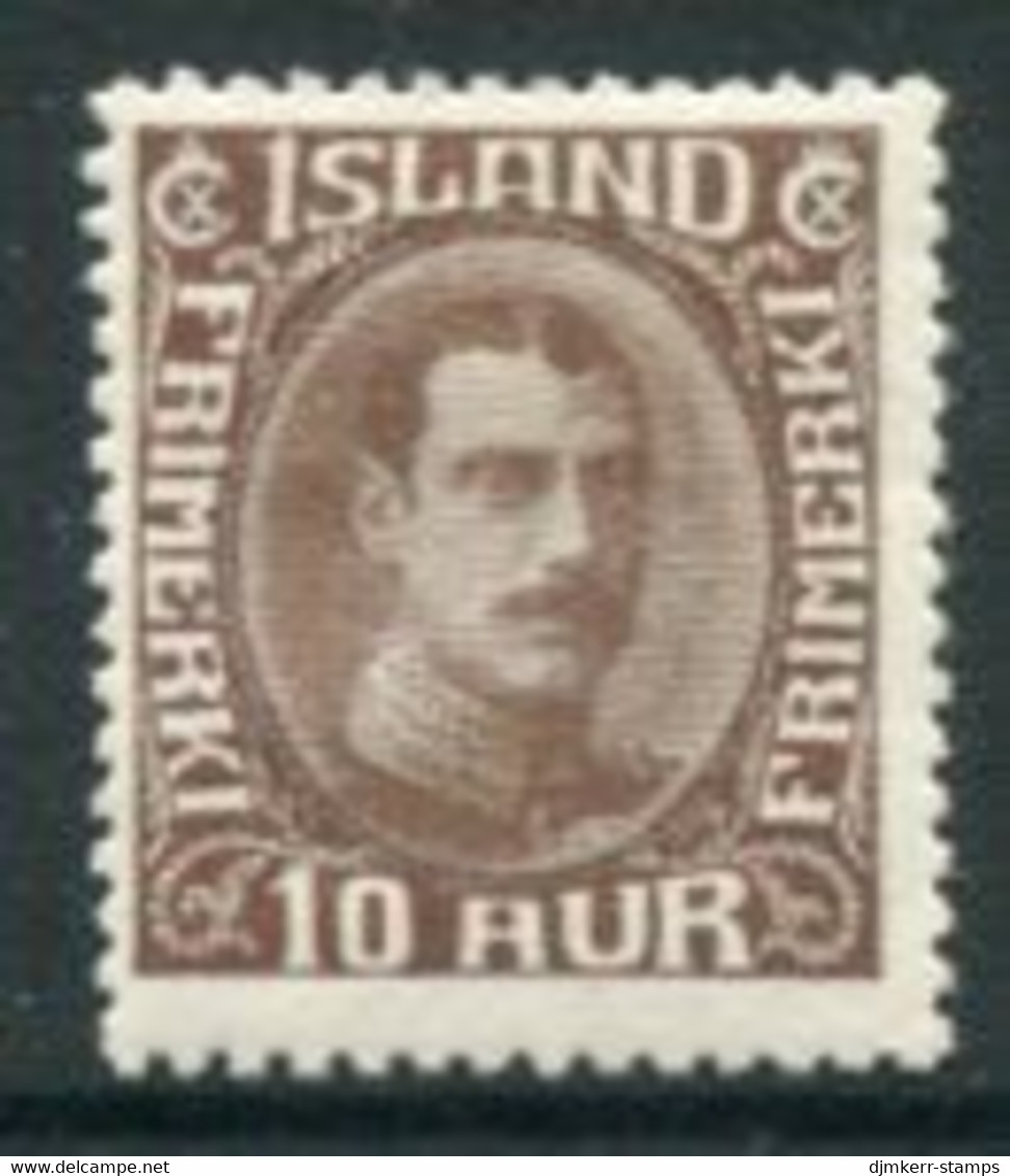 ICELAND 1931 Christian X  10 Aur..  LHM / *. Michel 161 - Nuovi