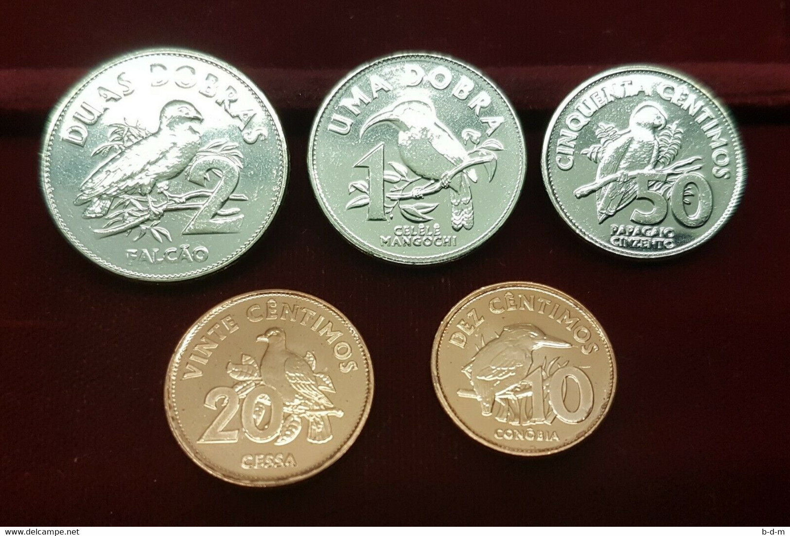 Santo Tomé Y Principe Set 5 Monedas 10 20 50 Céntimos1 2 Dobras 2017 SC UNC - São Tomé Und Príncipe