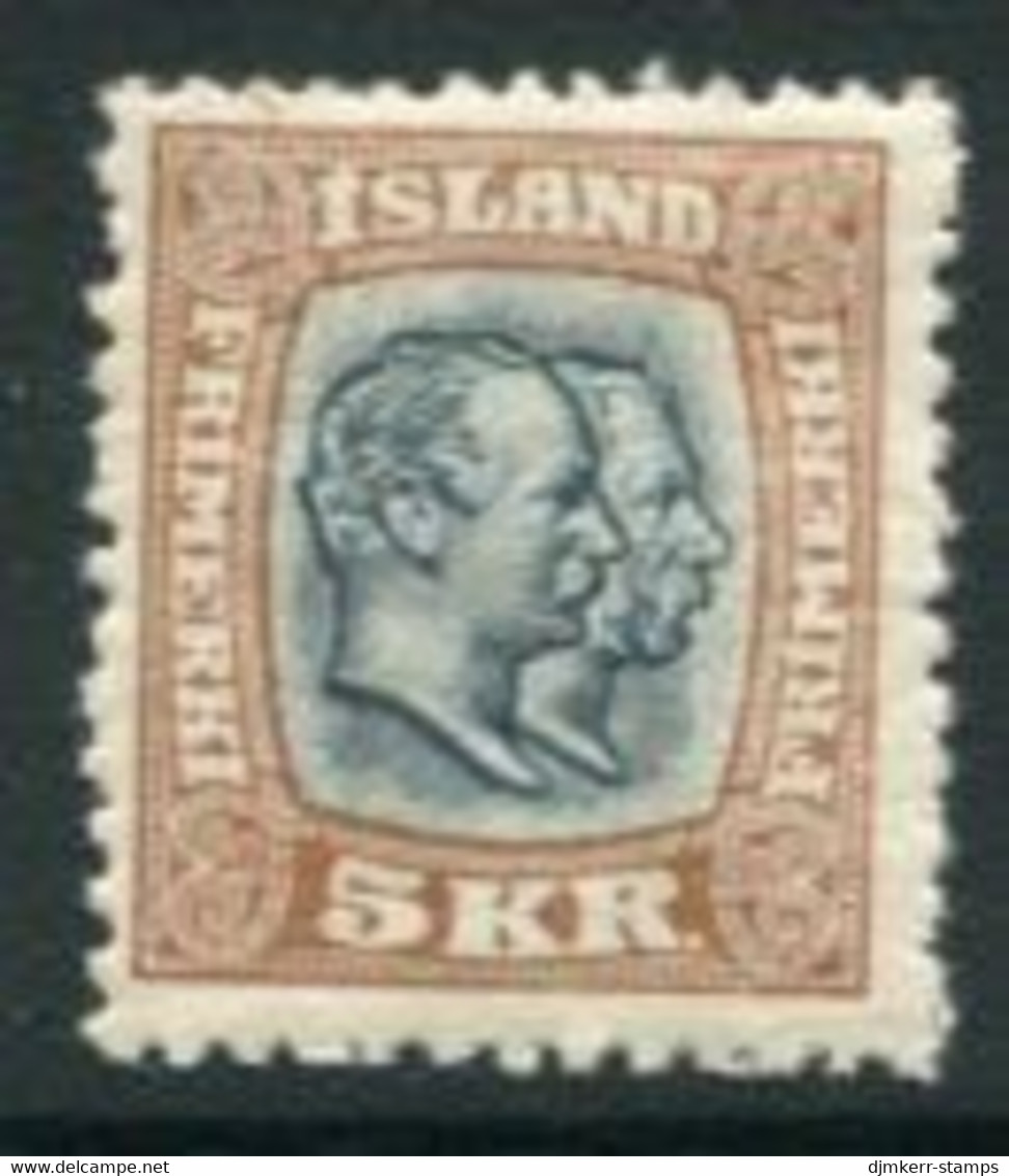 ICELAND 1907 Frederik VIII 5 Kr.  MNH / ** - Neufs