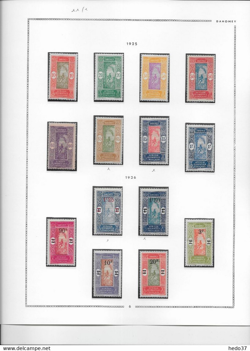 Dahomey - Collection Vendue Page Par Page - Neuf **/* Sans/avec Charnière - TB - Altri & Non Classificati