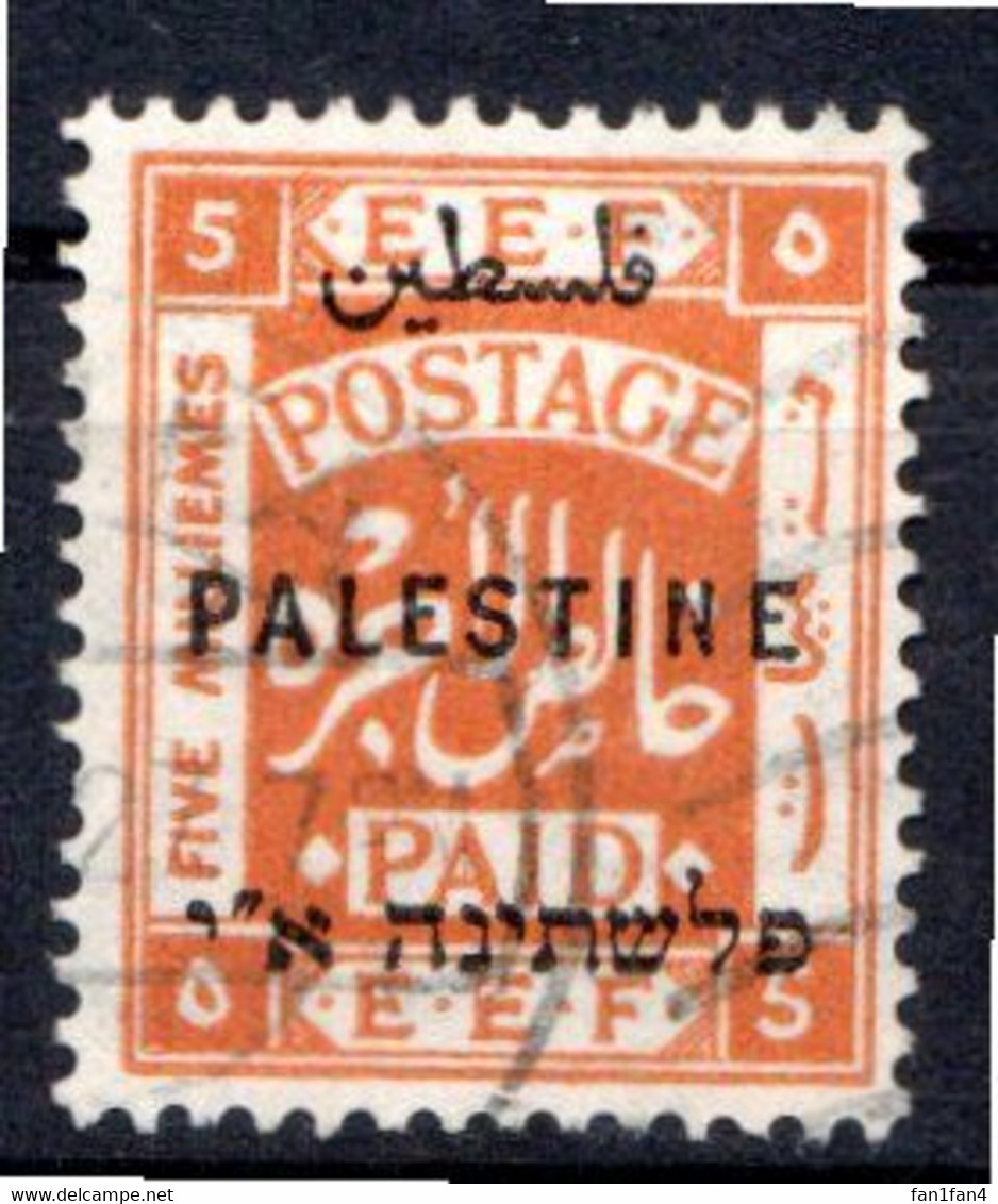 PALESTINE - (Administration Civile) - 1920-21 - N° 19AA Et 19B - 5 M. Orange - (Dentelé 15x14 Et Dentelé 14) - Palestine