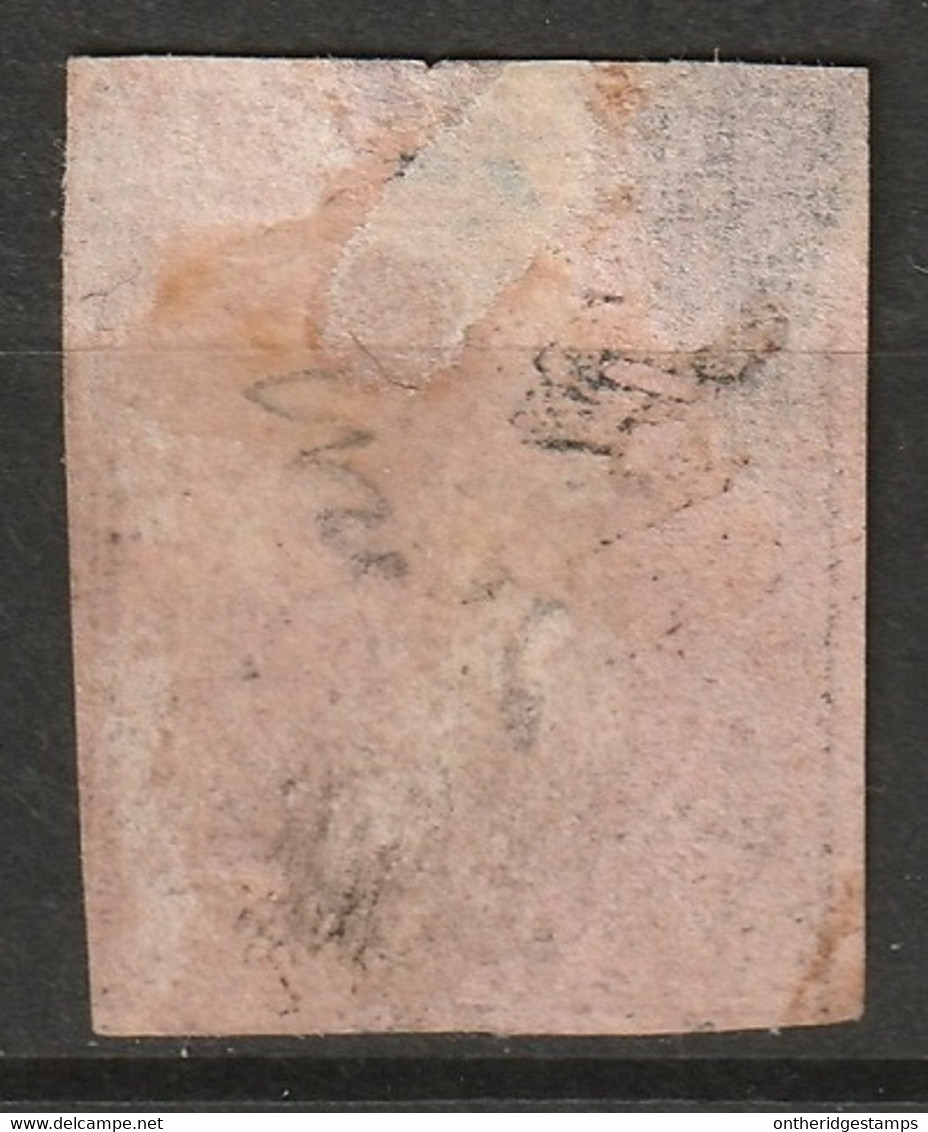 Italy Parma 1852 Sc 3 Sa 3 Used Inking Issue Large Corner Thin Light Cancel - Parma