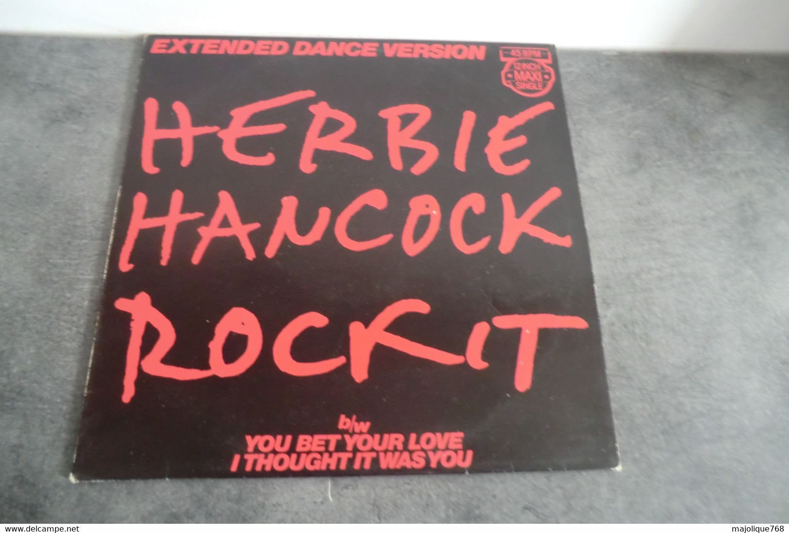 Disque De Herbie Hancock - Rock It - 45 RPM 12 Inch MAXI Single - CBS A - 12.3577 - Stereo  Sortie:  Holland 1983 - Rap & Hip Hop