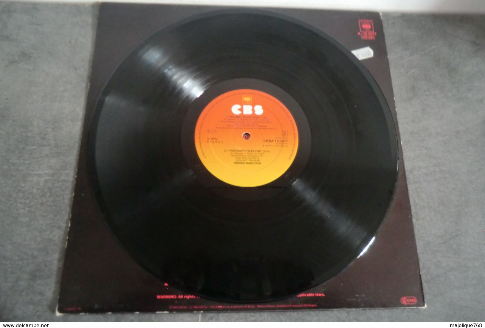 Disque De Herbie Hancock - Rock It - 45 RPM 12 Inch MAXI Single - CBS A - 12.3577 - Stereo  Sortie:  Holland 1983 - Rap & Hip Hop