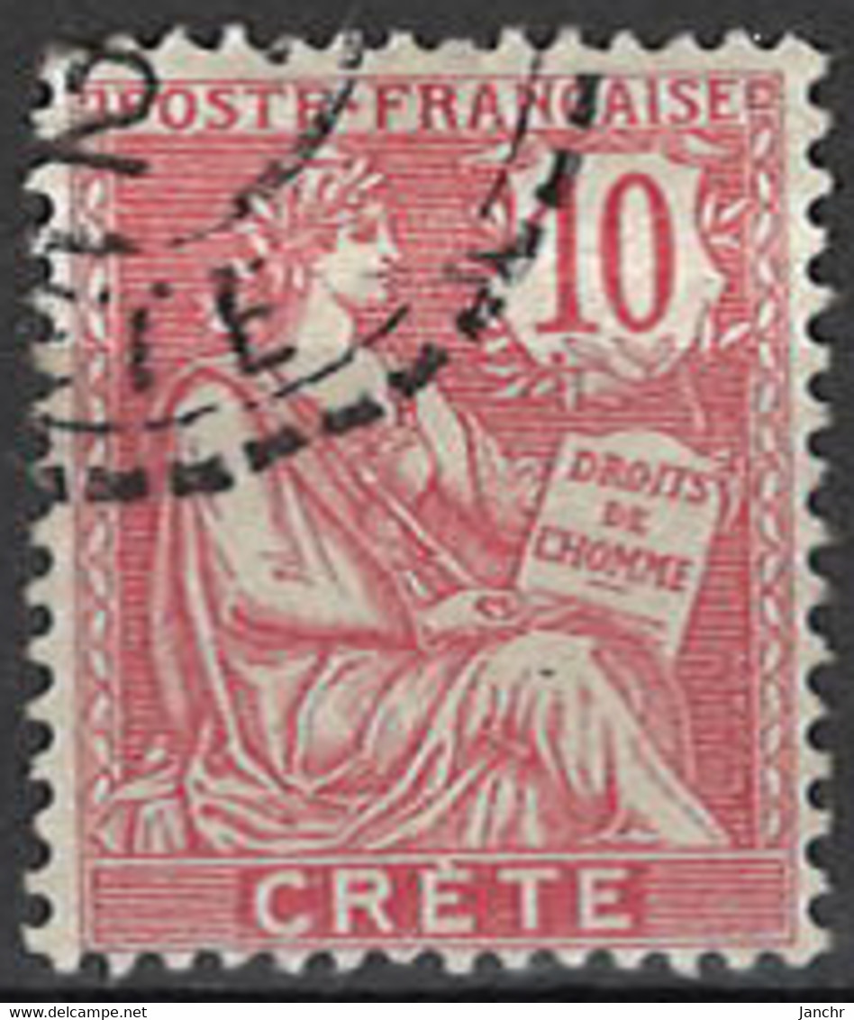 France, Colonies - Crete, Französische Post Auf Kreta, 1902/1903. Mi.Nr. 6, Used O - Oblitérés