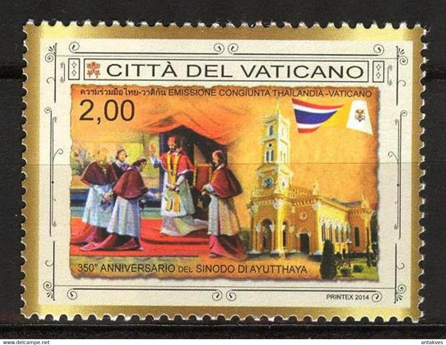 Vatican 2014 Joint Issue With Thailand MNH - Autres & Non Classés