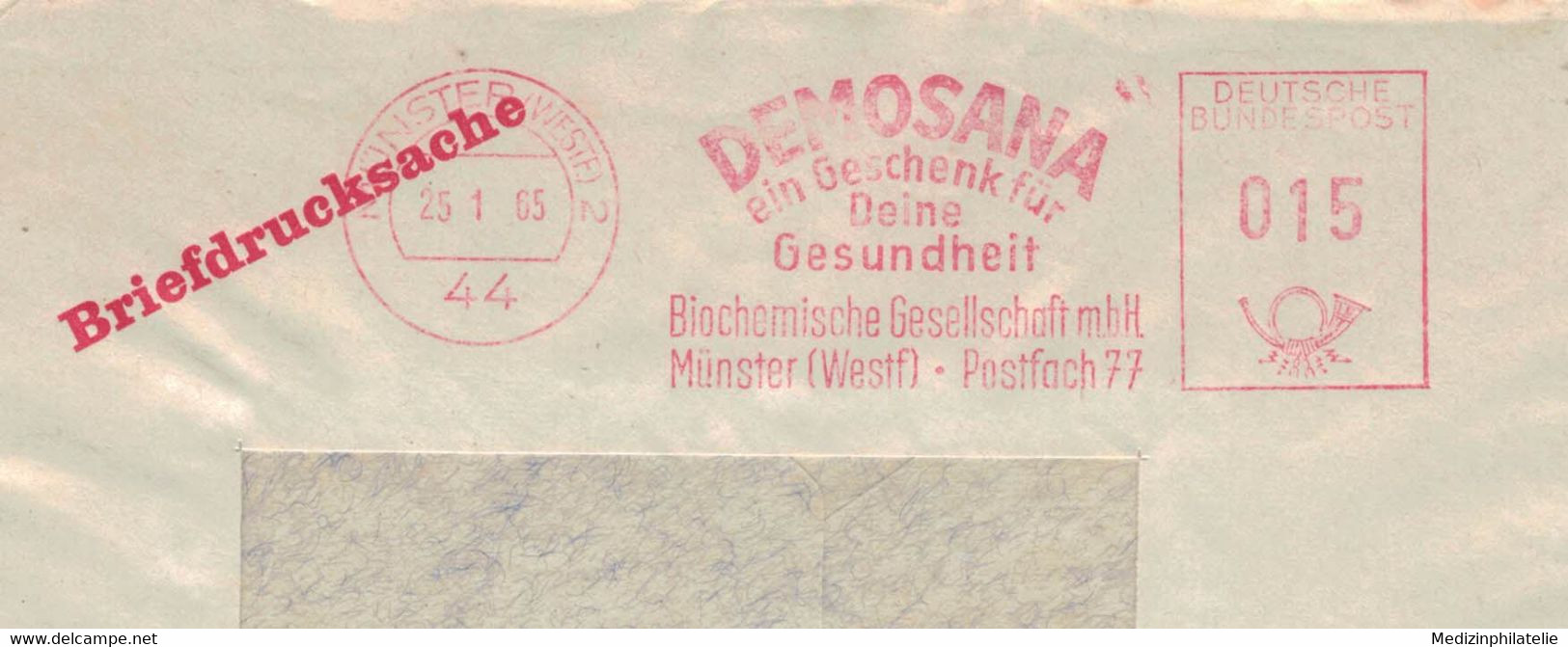 Briefdrucksache Münster Westfalen 44 1965 Demosana Geschenk Gesundheit Biochemie FK - Pharmacy