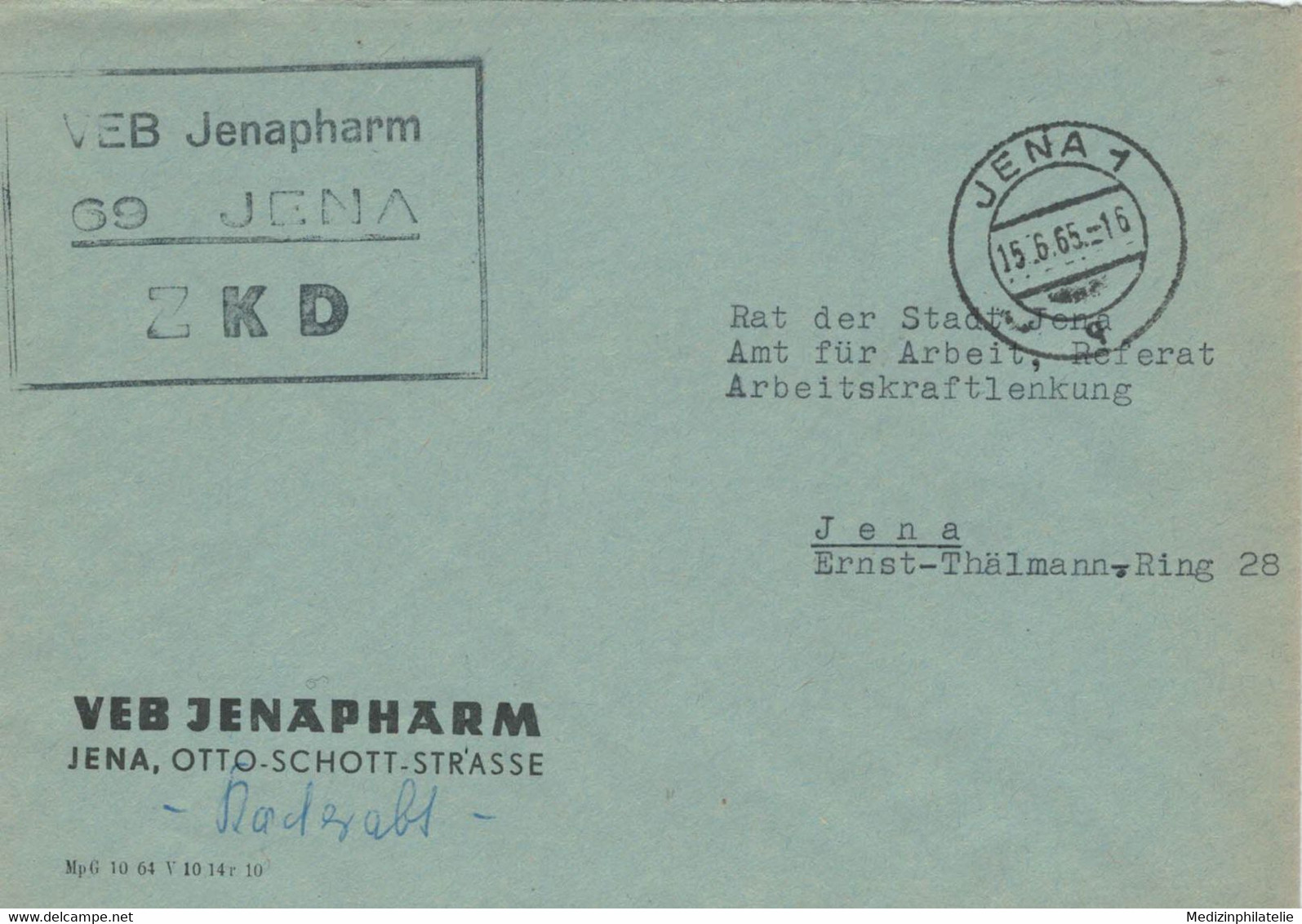 ZKD Jenapharm VEB 1965 > Rat Der Stadt [staatliches DDR-Doping] - Pharmacy