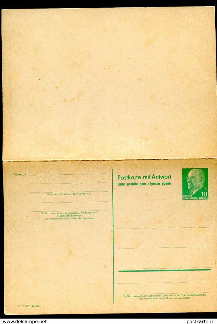 DDR P73 Postkarte ULBRICHT 1. Ausgabe 1986 Mi. 20,00 € - Postales - Nuevos