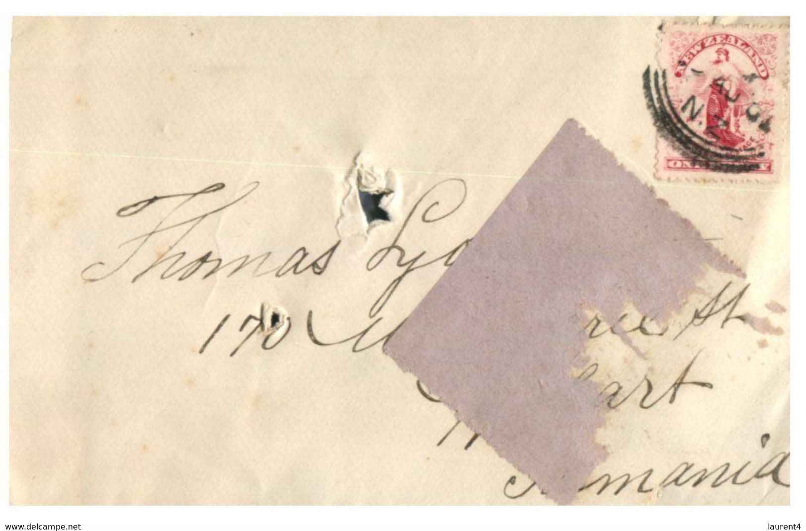 (HH 11) VERY OLD - New Zealand Letter Posted To Tasmania - 1903 - Briefe U. Dokumente