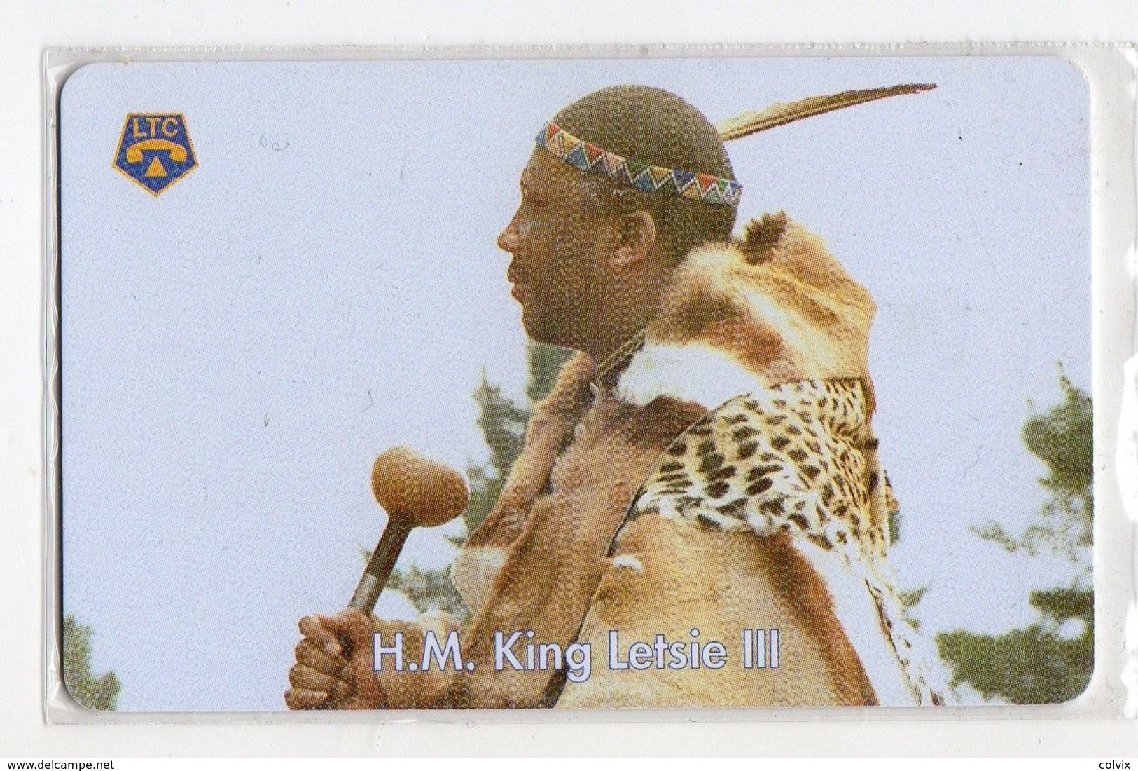 LESOTHO REF MV CARDS LES-02 M20 H.M. KING LETSIE III - Lesoto