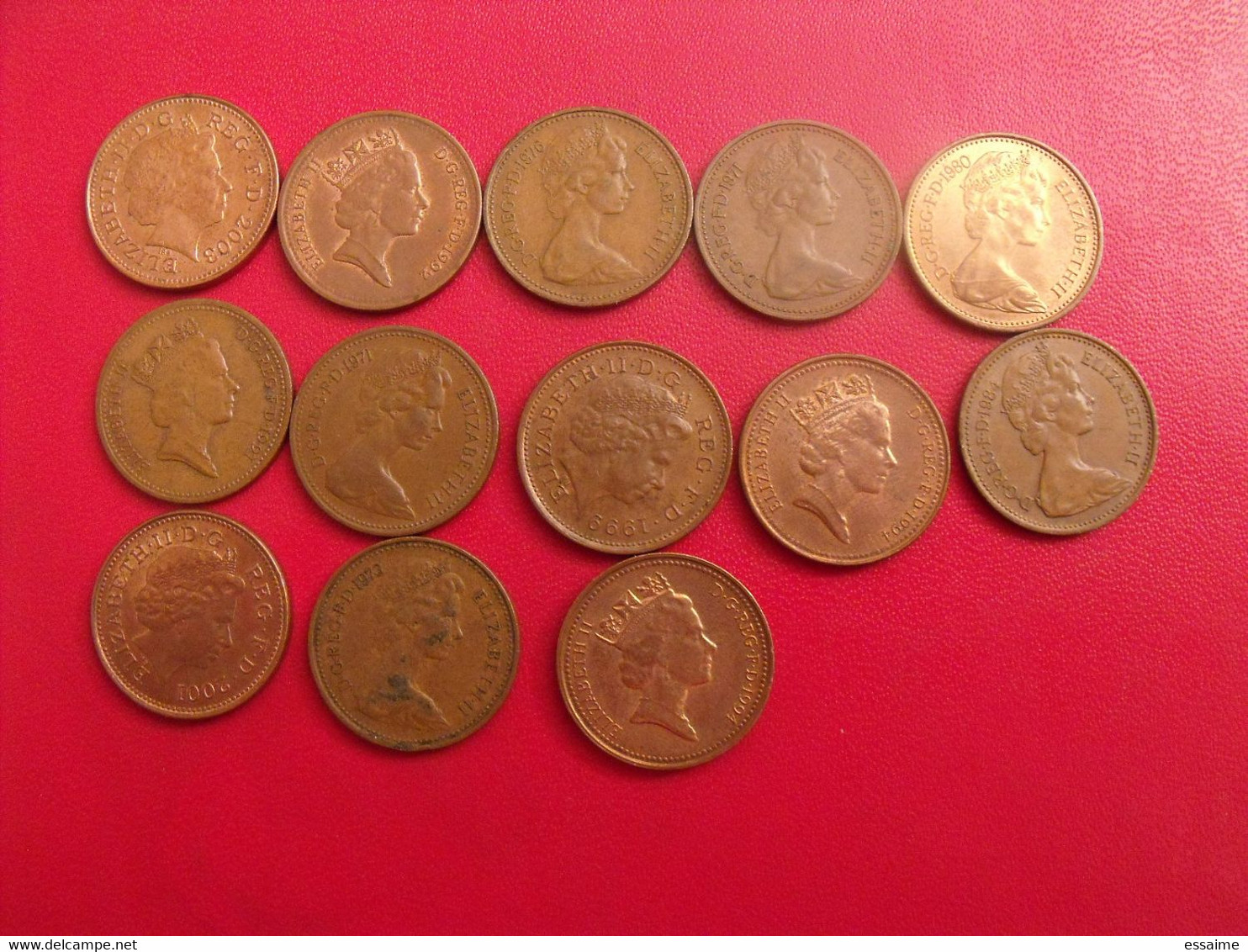 Grande-Bretagne. Royaume-uni. Lot De 13 Pièces De  1 Penny - 1 Penny & 1 New Penny
