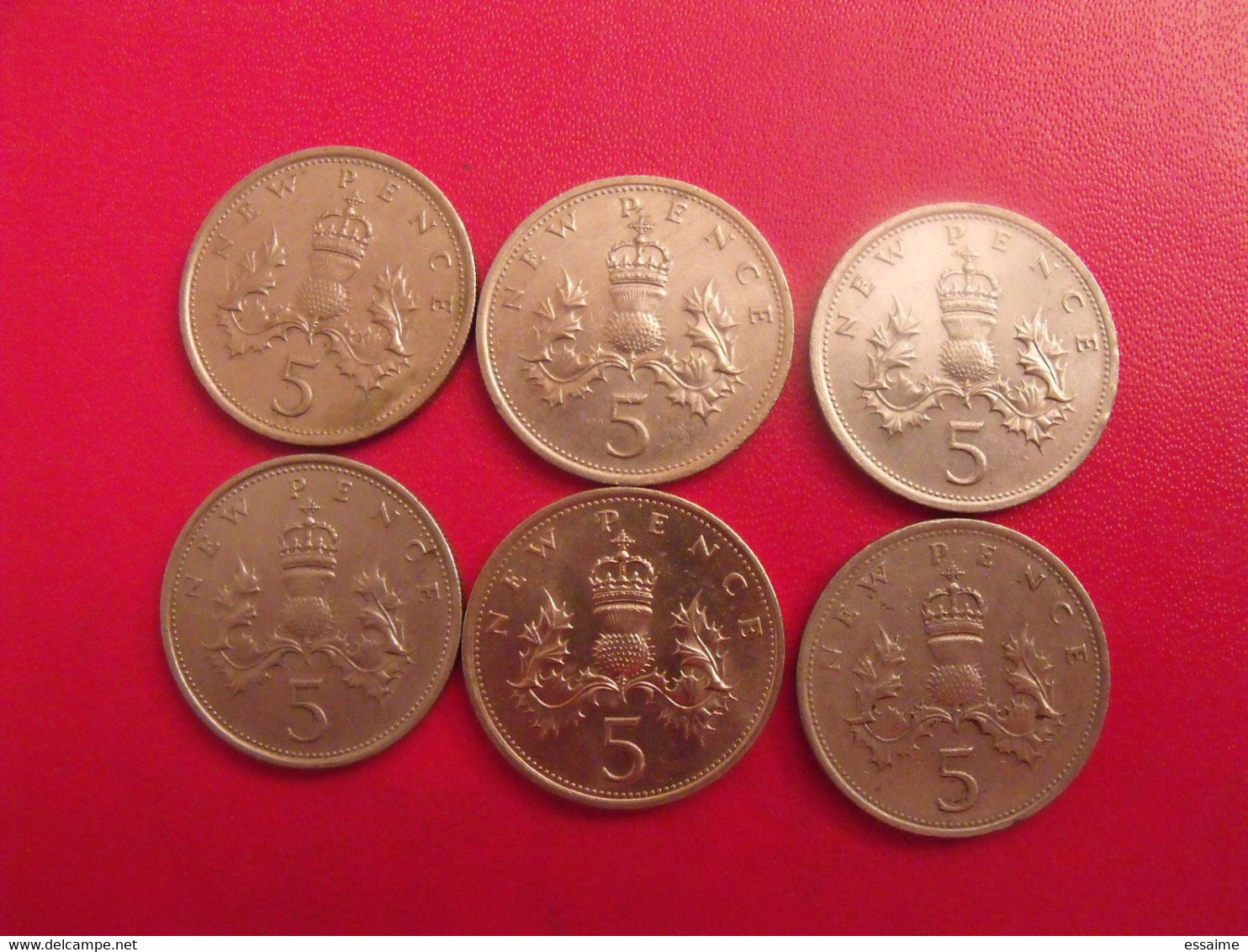 Grande-Bretagne. Royaume-uni. Lot De 6 Pièces De 5 Pence - 5 Pence & 5 New Pence