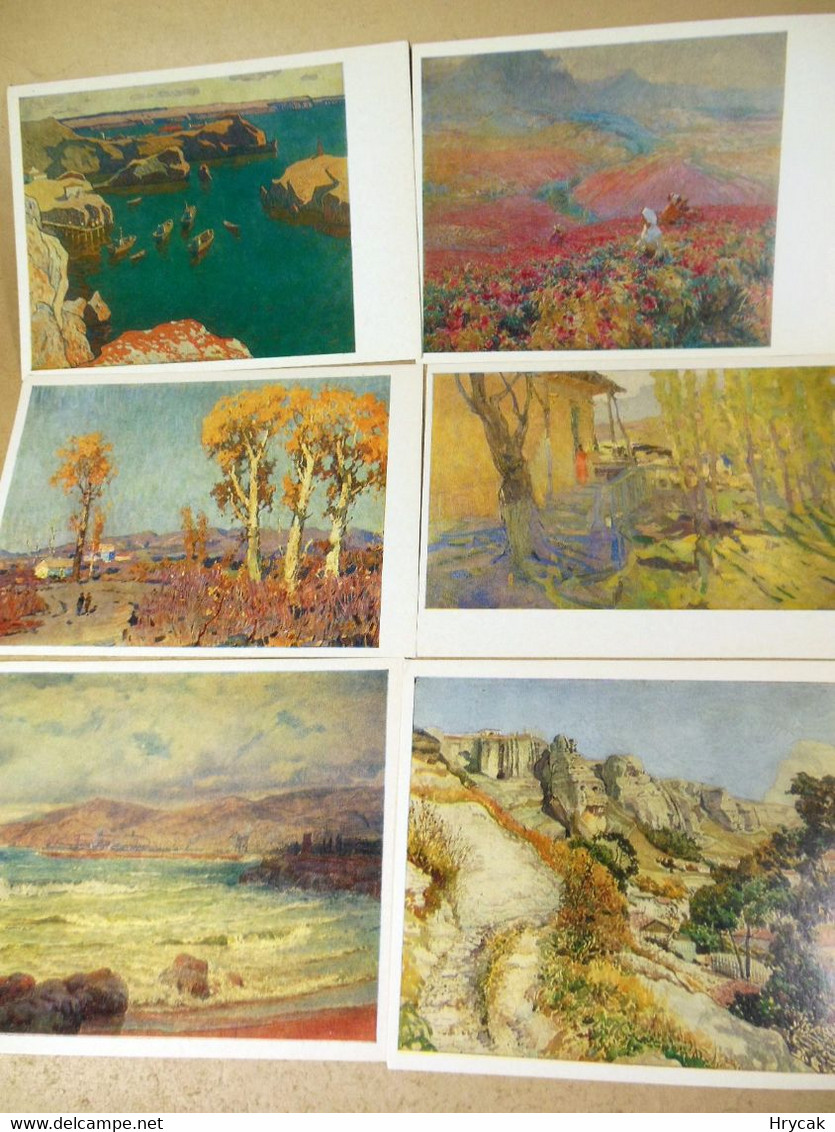 P903 USSR 1974. Crimea. Pictures Of Soviet Artists. A Set Of 13 Postcards - Malerei & Gemälde