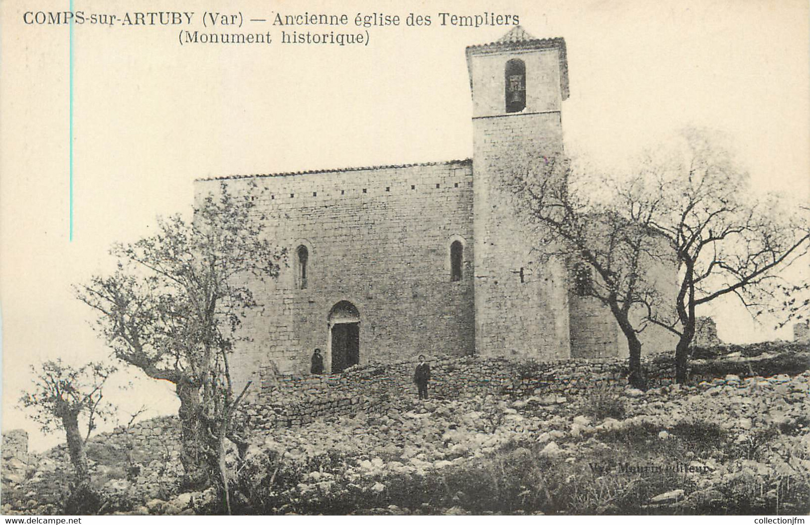 CPA FRANCE 83 " Comps Sur Artuby, Ancienne église Des Templiers " / TEMPLIERS - Comps-sur-Artuby