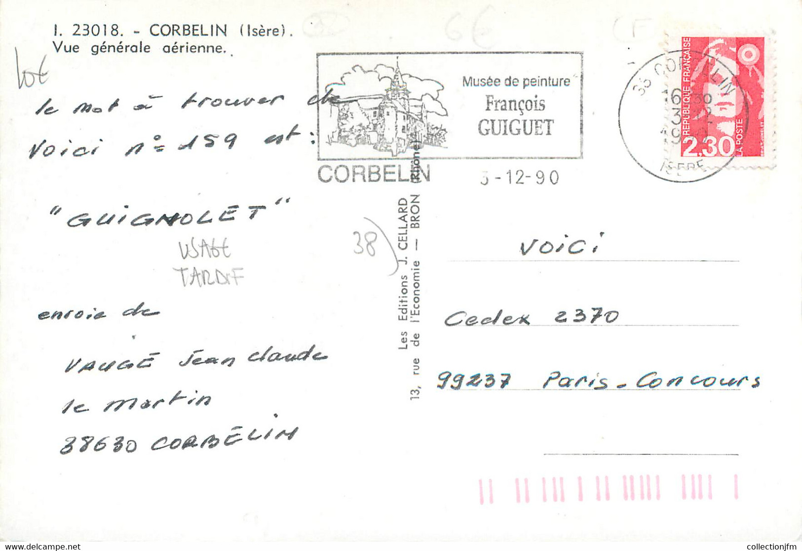 CPSM FRANCE 38 " Corbelin, Vue Générale Aérienne" - Corbelin