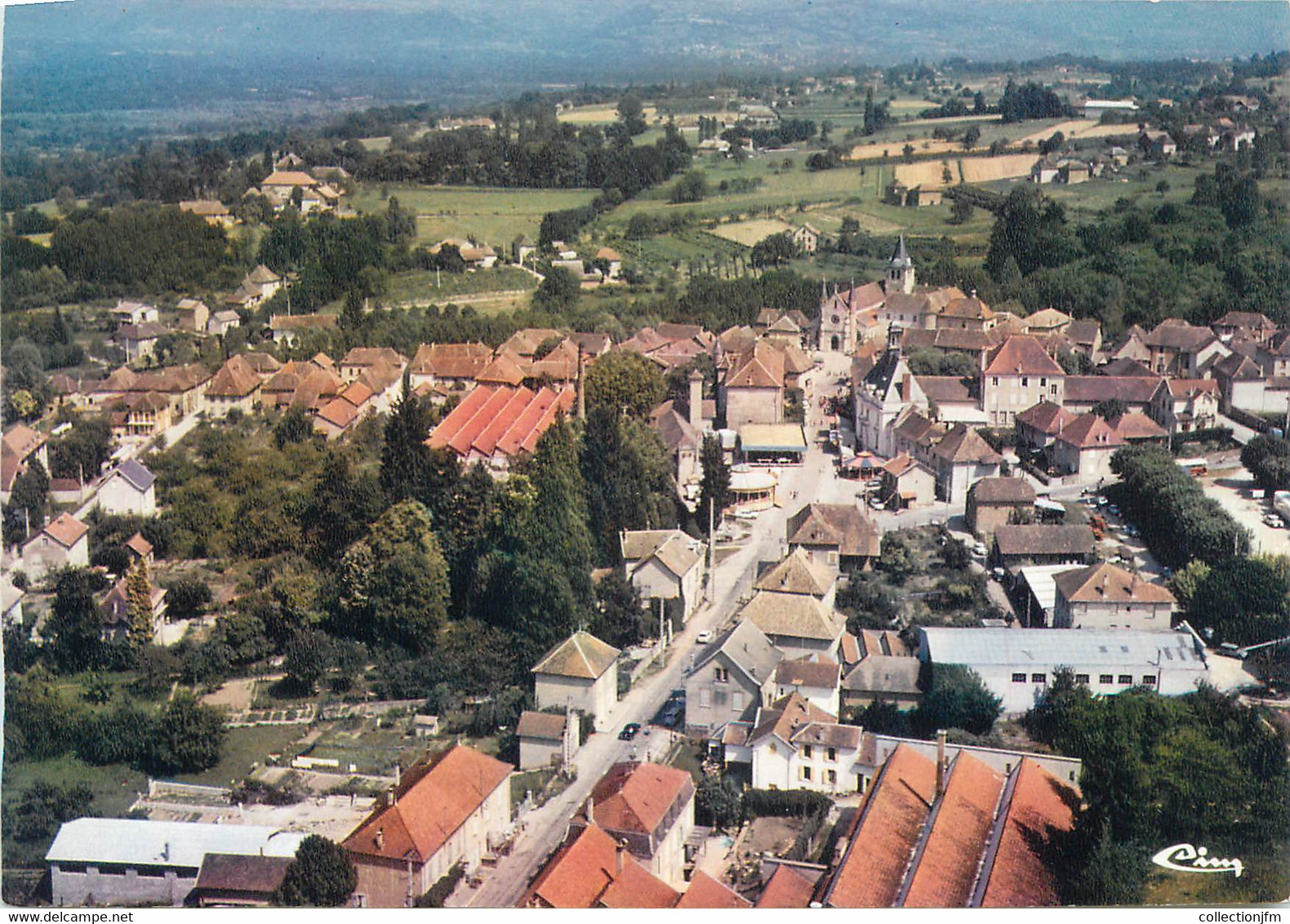 CPSM FRANCE 38 " Corbelin, Vue Générale Aérienne" - Corbelin