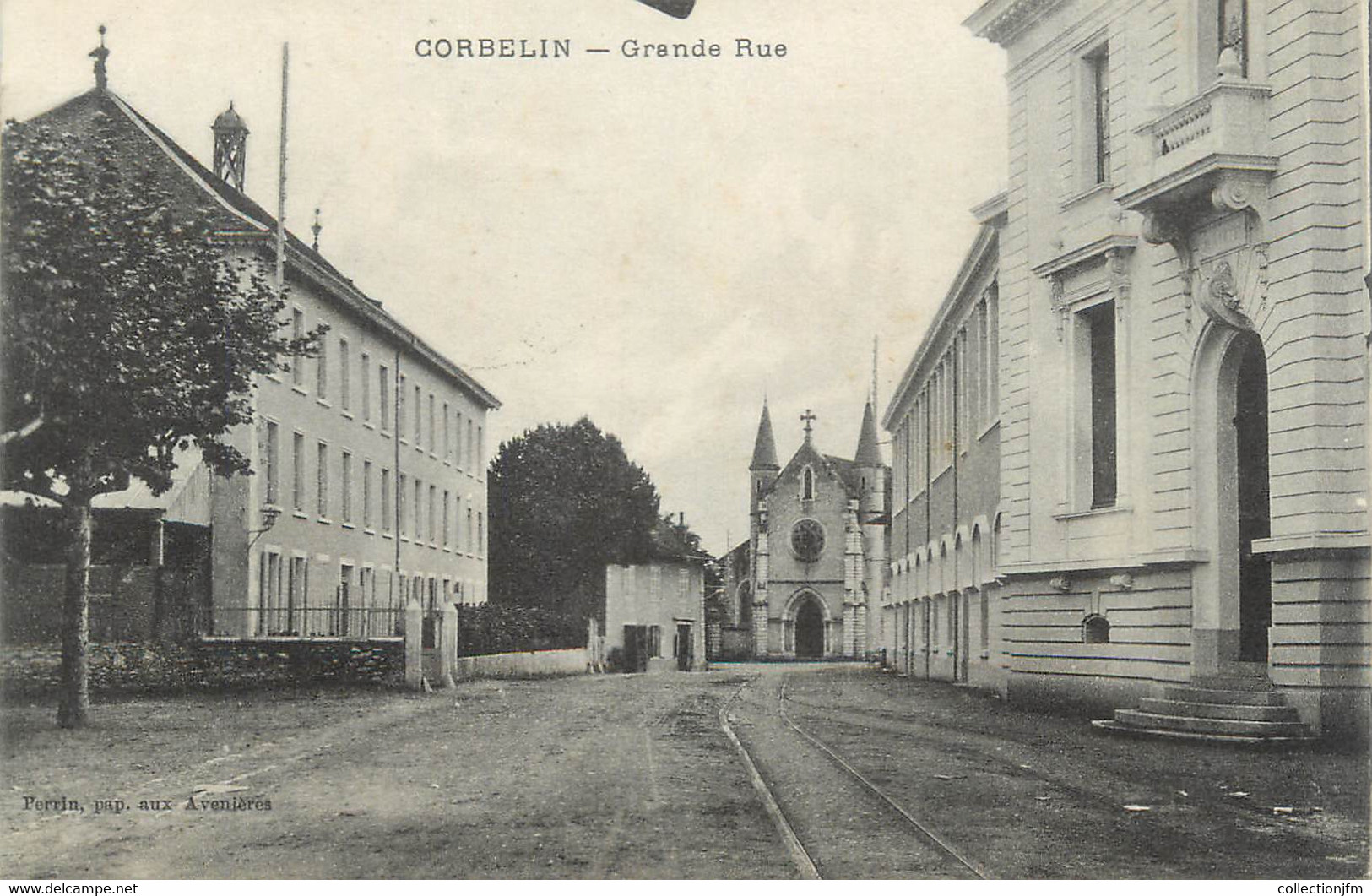 CPA FRANCE 38 " Corbelin, Grande Rue" - Corbelin