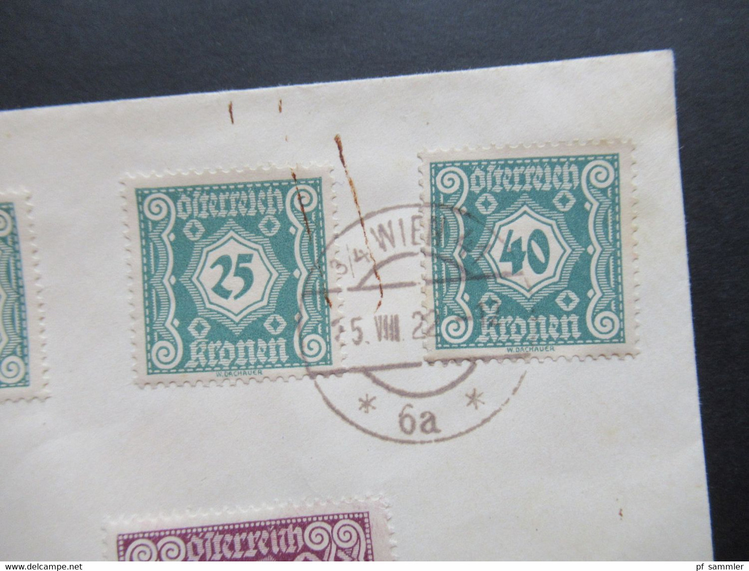 Österreich 1922 Portomarken Nr. 112 / 120 Blanko Beleg Mit Tagesstempel Wien 41 Sammlerbeleg - Postage Due