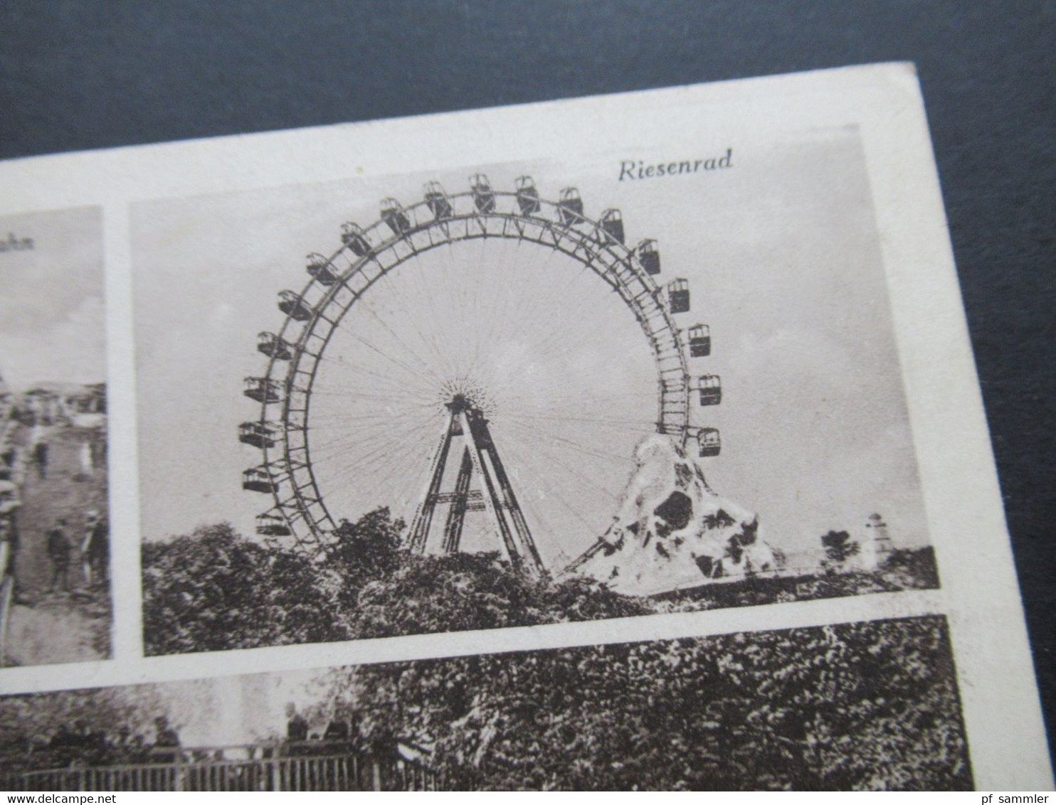 Österreich 1928 Mehrbild AK Wien, Prater, Liliputbahn, Hochschaubahn Und Riesenrad Wiener Kunstverlag E. Schreier - Prater