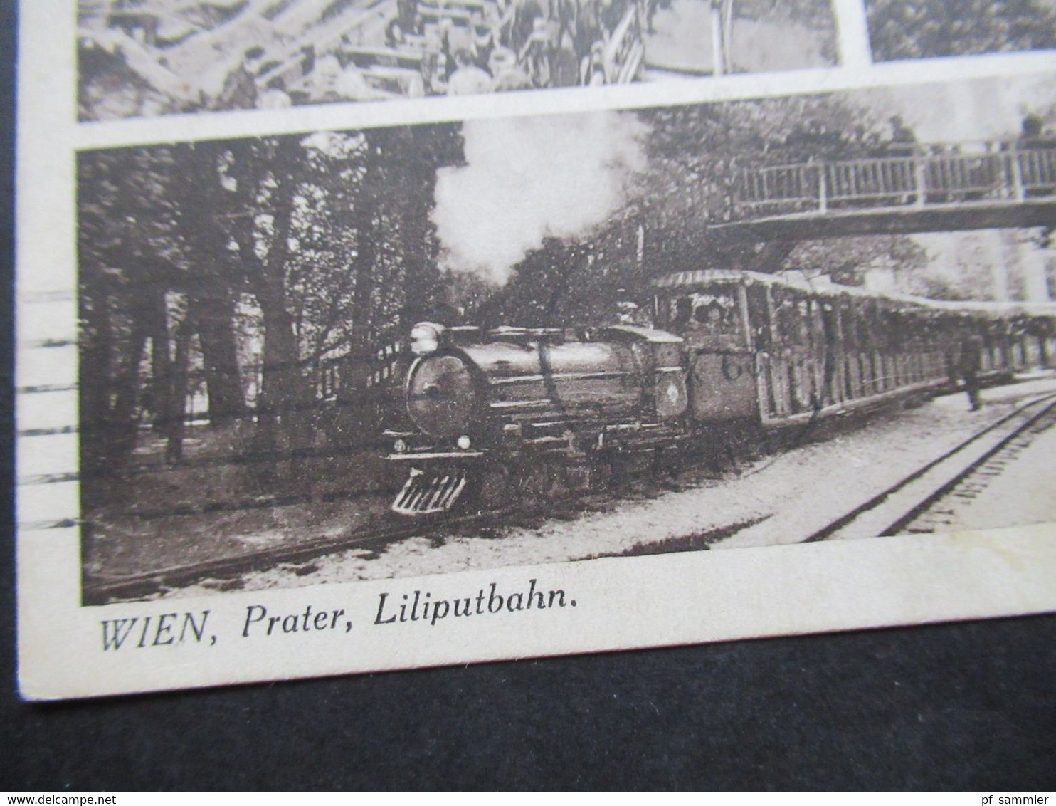 Österreich 1928 Mehrbild AK Wien, Prater, Liliputbahn, Hochschaubahn Und Riesenrad Wiener Kunstverlag E. Schreier - Prater