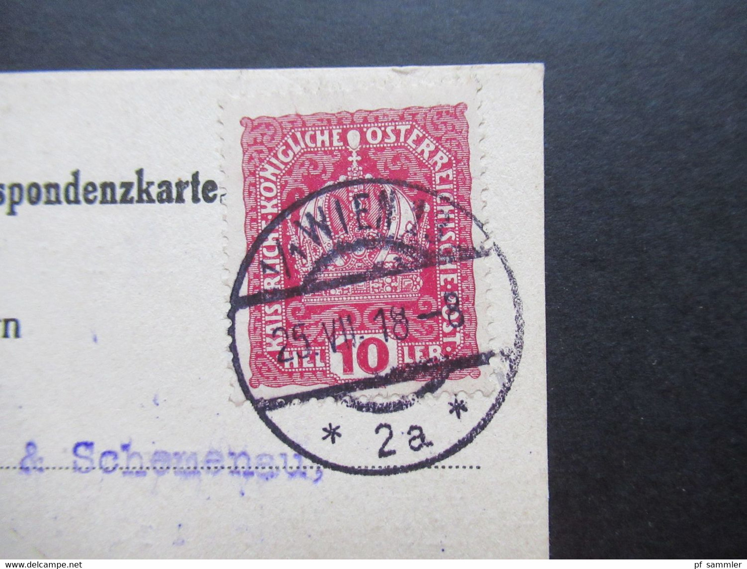 Österreich 25.7.1918 Korrespondenzkarte J. Albrecht Fabrikhaus Für Kochgeschirre Und Küchengeräte Wien - Küps In Bayern - Covers & Documents
