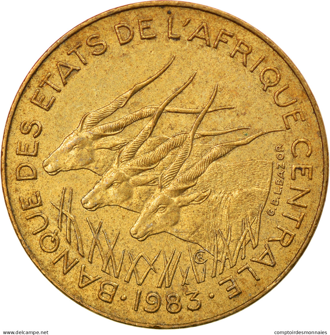 Monnaie, West African States, 5 Francs, 1983, TTB, Aluminum-Bronze - Kameroen