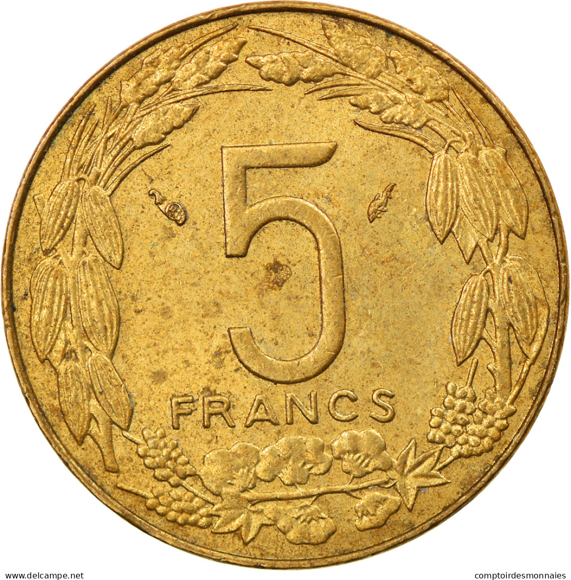 Monnaie, West African States, 5 Francs, 1983, TTB, Aluminum-Bronze - Cameroun