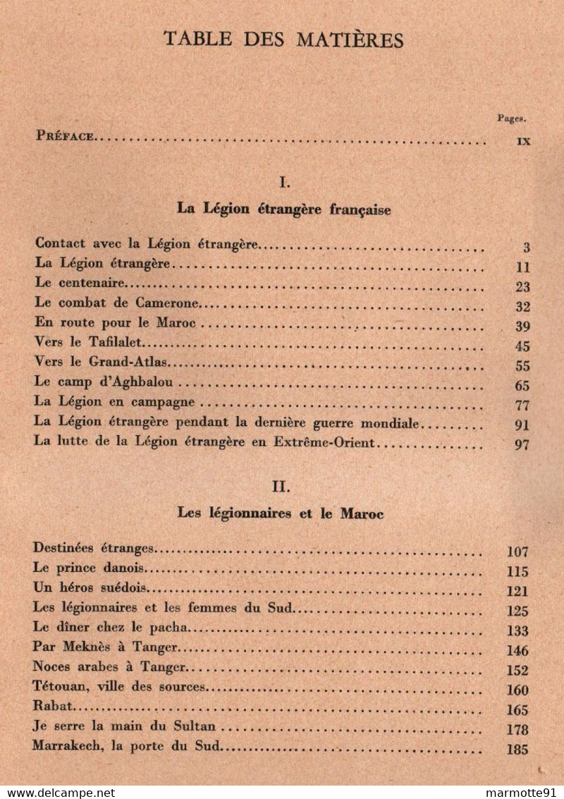 LA LEGION ETRANGERE ET SON PAYS D ELECTION  MAROC  PAR GOSTA MOBERG - Autres & Non Classés